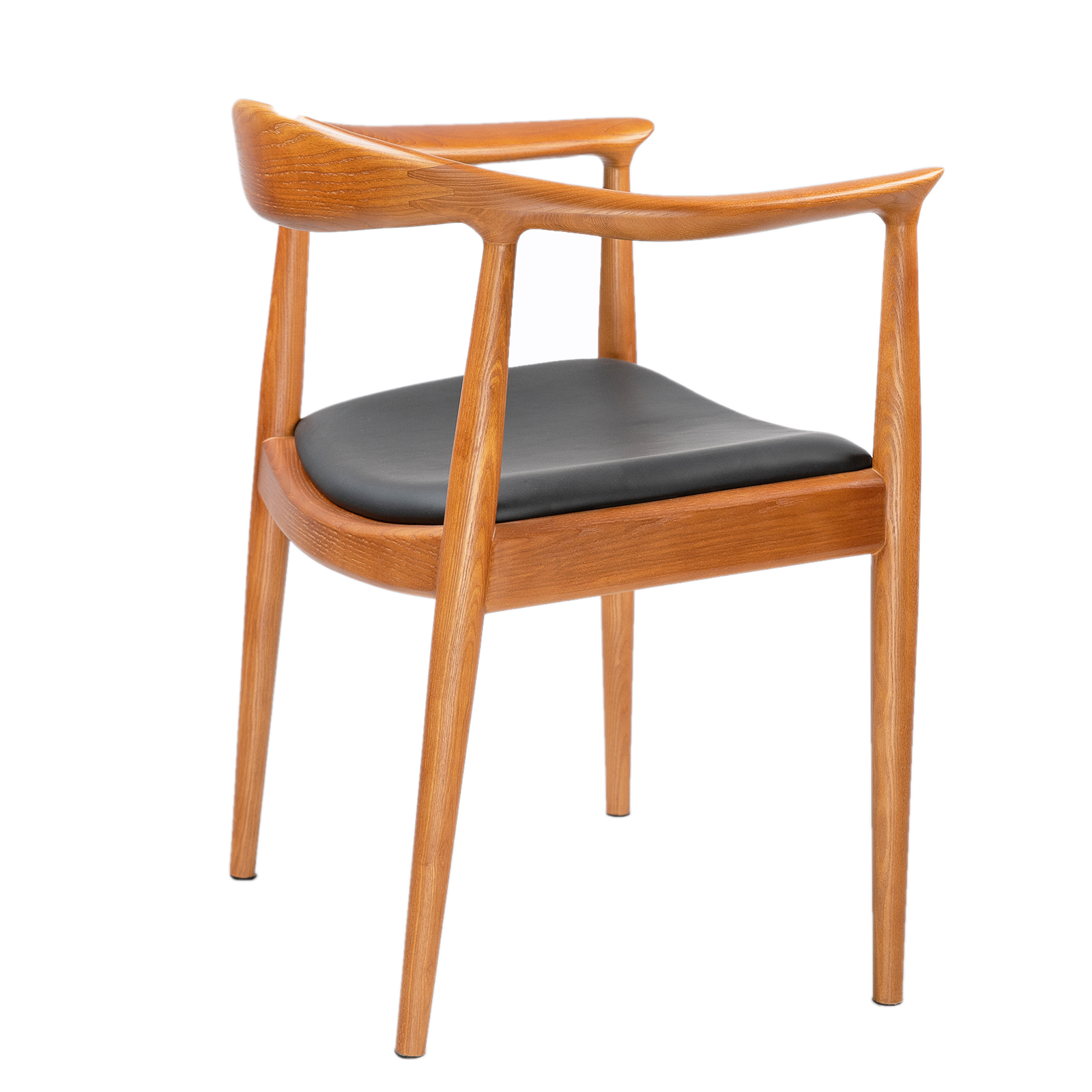 Natural Wood Officeworks Hans Wegner Kennedy Chair Leather Seat