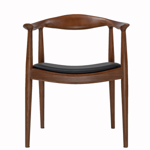 Natural Wood Officeworks  Hans Wegner Kennedy Chair Leather Seat-Walnut