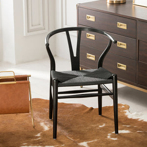 4PC Black Wishbone Chairs