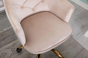 Velvet Swivel Shell Chair For Living Room Office Chair.