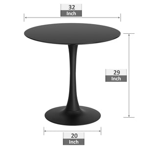 Tulip Style Dining Table Coffee Table-Black