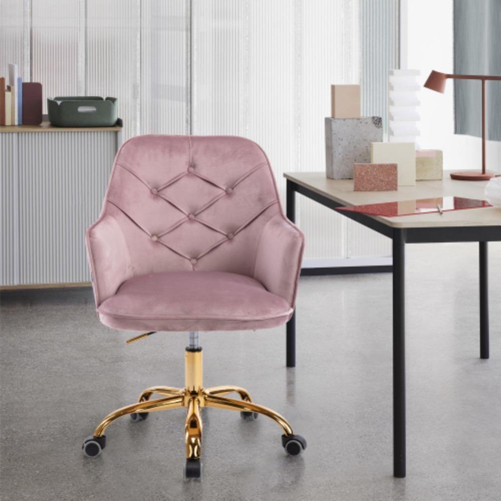Velvet Swivel Shell Chair For Living Room Office Chair.